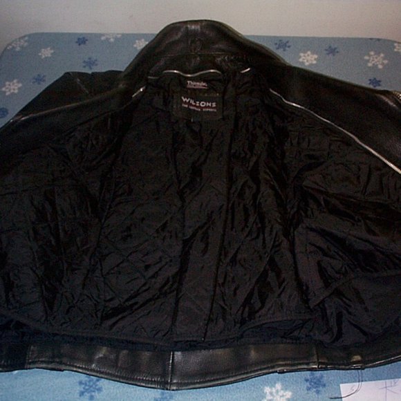 Vintage Wilsons Leather Biker Motorcycle punk rocker jacket - Picture 6 of 7